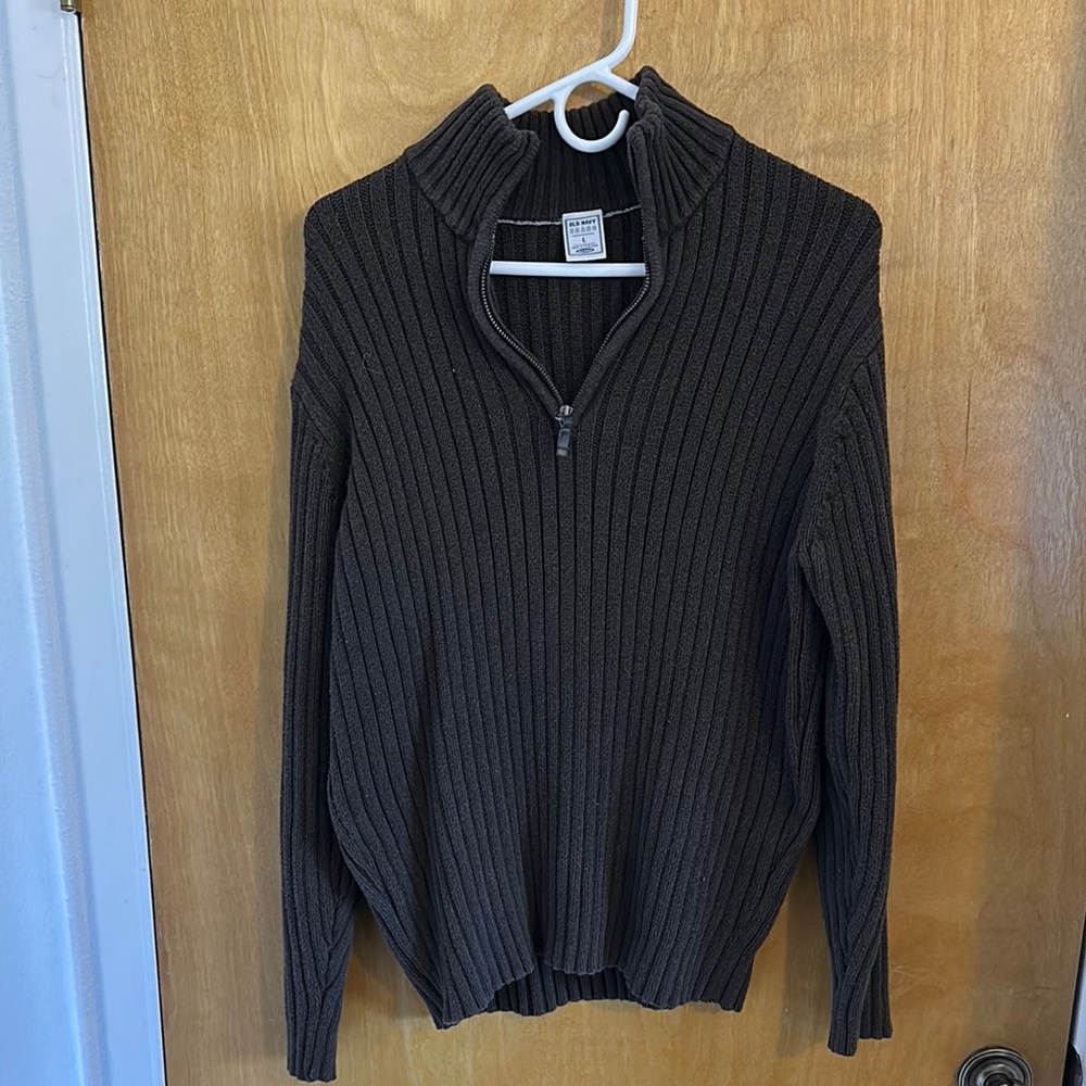 Old Navy Dark Brown Ribbed Sweater